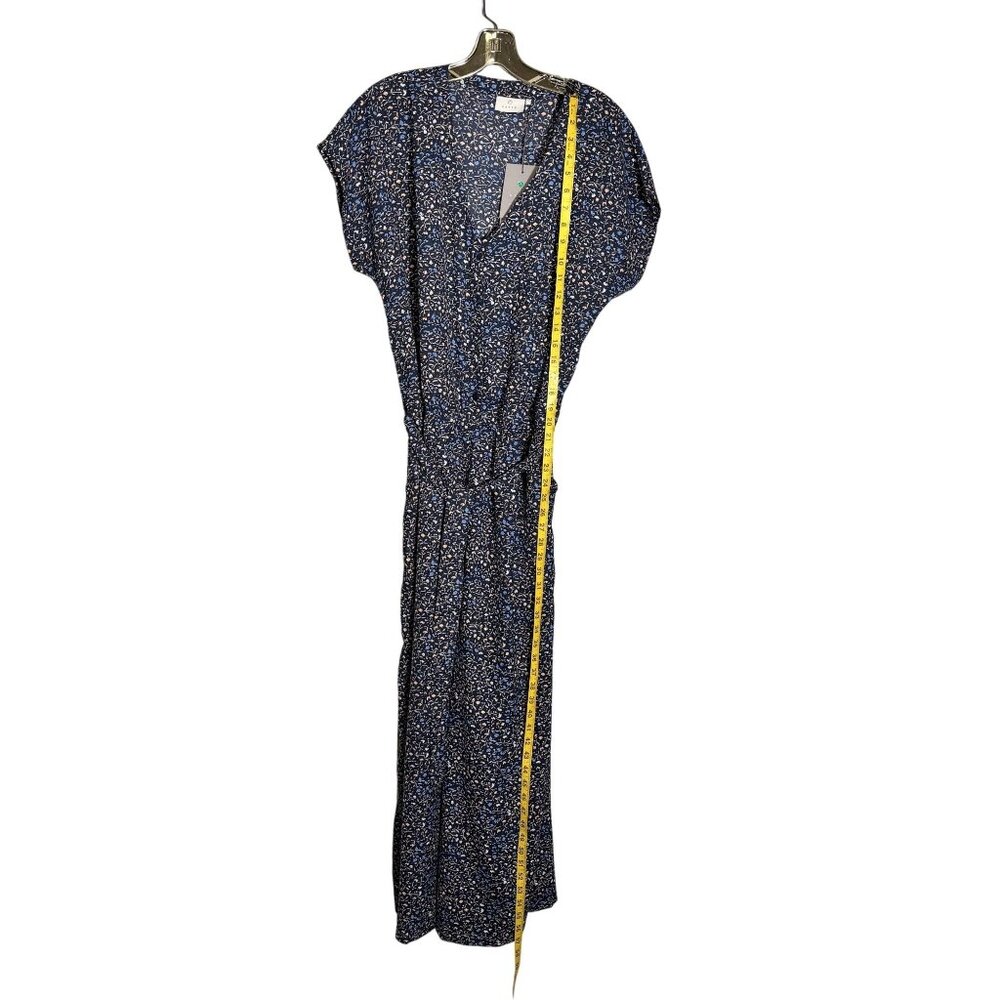 Kaffe floral Print Jumpsuit With Short Sleeves & Belted Waist Size UK 42 = US 14 - Picture 8 of 13
